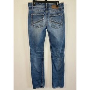 BKE BUCKLE Jean Men 30x32 Blue Wash ALEC Straight Leg Regular Fit Stretch Cowboy